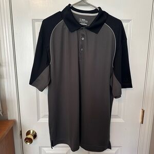 PGA Tour Black and Gray Polo Golf Shirt EUC Sz XL
